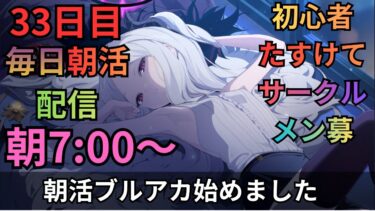 【ブルアカ】毎日朝活配信！！33日目！！fina4少し！少しね！！