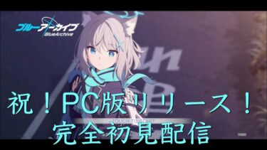 【配信】祝PC版リリース！初めてのブルアカ【ブルーアーカイブ】