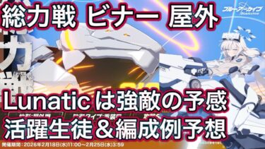 【ブルアカ】総力戦 ビナー 活躍生徒＆編成例【ブルーアーカイブ】