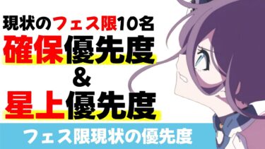 【フェス限優先度ランキング】現状フェス現対象生徒10名の確保優先度と星上げ優先度【ブルーアーカイブ】FES limited student ranking