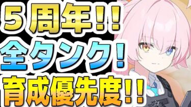 【ブルアカ】【ブルーアーカイブ】タンク！！５周年！育成優先度！！全タンク生徒！！【双葉湊音 実況 解説】