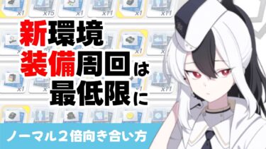 【ノーマル２倍周回】新環境の装備設計図は余る見込み　将来分までは考えない方がいいという話【ブルーアーカイブ】