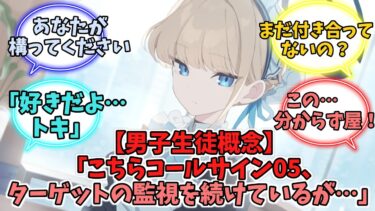 【男子生徒概念】「こちらコールサイン05、ターゲットの監視を続けているが…」【ブルーアーカイブ】【ブルーアーカイブ反応集】