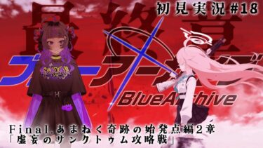 【#ブルアカ #18】完全初見！「虚妄のサンクトゥム攻略戦」～Final.あまねく奇跡の始発点（2章）～【#初見さん歓迎 #新人vtuber 】#あめてぃ