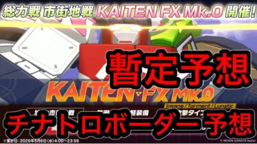 【暫定予想】ブルアカ総力戦カイテンジャーチナトロボーダー予想 2026/05/01