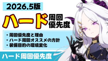 【最新版】2026.5版　ハード周回優先度　万能設計図で重要度が変化【ブルーアーカイブ】