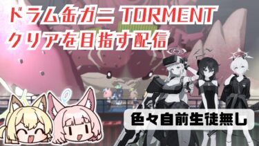 【ブルアカ】総力戦 ドラム缶ガニ Torment クリアを目指す配信