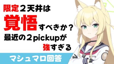 【新限定は全確保したい】限定を逃すのが怖すぎる　必ず手に入れるためにはどんな計画を立てるべきか？（マシュマロ回答）【ブルーアーカイブ】