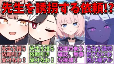 【SS】労働に疲れた先生が便利屋に依頼して、サボろうとする世界線に対する反応集【ブルアカ】【反応集】