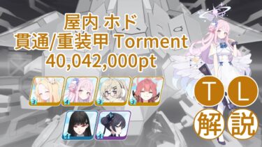 【ブルアカ】屋内ホド 貫通/重装甲 Torment 40,042,000pt TL解説【大決戦D35】