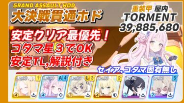 【ブルアカ】大決戦ホド貫通 Torment 安定クリア最優先 (39,885,680)  音声字幕付き【ブルーアーカイブ】