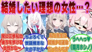 【SS】「これって、私のことですよね♡」取材で結婚したい理想の女性を聞かれた先生の言った条件が自分に当てはまっていた際の生徒たち【ブルアカ/まとめ/反応集】