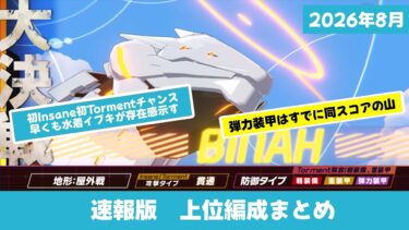 【速報】2026.8大決戦ビナー　上位編成まとめ【ブルーアーカイブ】Introducing the top teams for BINAH