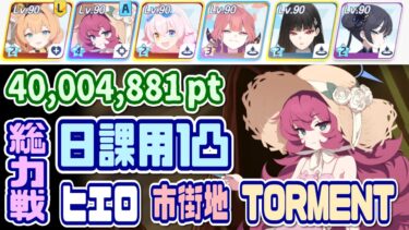 【ブルアカ】TORMENT：個人的な日課用TL 総力戦ヒエロニムス 1凸 40,004,881pt【ブルーアーカイブ】