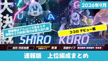 【速報】2026.9大決戦シロクロ　上位編成まとめ【ブルーアーカイブ】Introducing the top teams for SHIROKURO