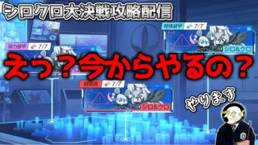 【ブルアカ】0から始める限界ギリギリ最終日大決戦シロクロ攻略配信【攻略雑談配信】