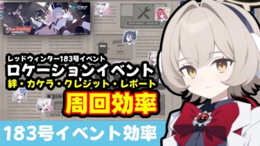 【ミニゲーム効率】レッドウィンター183号イベント　ロケーション周回効率　絆を重視するならおいしいイベント［ブルーアーカイブ］