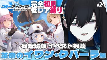 #24【ブルアカPC版】最終編前のイベスト視聴！革命のイワン・クパーラ編！【#完全初見 #縛りプレイ #新人vtuber】