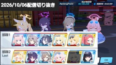 【配信切り抜き(生声注意)】総力戦 市街地ドラム缶ガニ Torment 2凸 40,160,236pt エイミイズナなし【ブルアカ】