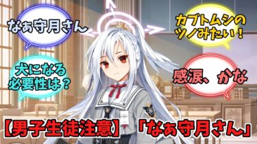 【男子生徒注意】「なぁ守月さん」【ブルーアーカイブ】【ブルーアーカイブ反応集】