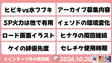 【マシュマロ回答】2026.10.20　ケイの絆優先度ってどの辺？　イェソドの適性生徒追加はどんなもん？［ブルーアーカイブ］