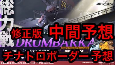 【修正版】ブルアカ総力戦ドラム缶ガニチナトロボーダー予想 2026年10月3日