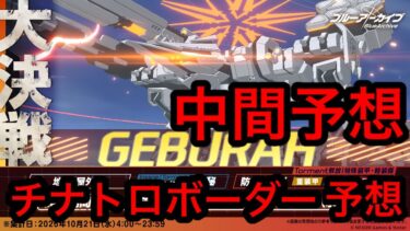【中間予想】ブルアカ大決戦ゲブラチナトロボーダー予想 2026年10月18日