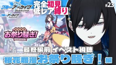 #23【ブルアカPC版】最終編前のイベスト視聴！桜花爛漫お祭り騒ぎ編！【#完全初見 #縛りプレイ #新人vtuber】