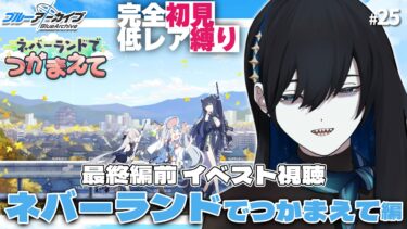 #25【ブルアカPC版】最終編前のイベスト視聴！ネバーランドでつかまえて編！【#完全初見 #縛りプレイ #新人vtuber】